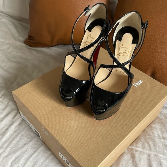 Christian Louboutin Exagona 160 patent black 37.5 - Picture 6 of 16